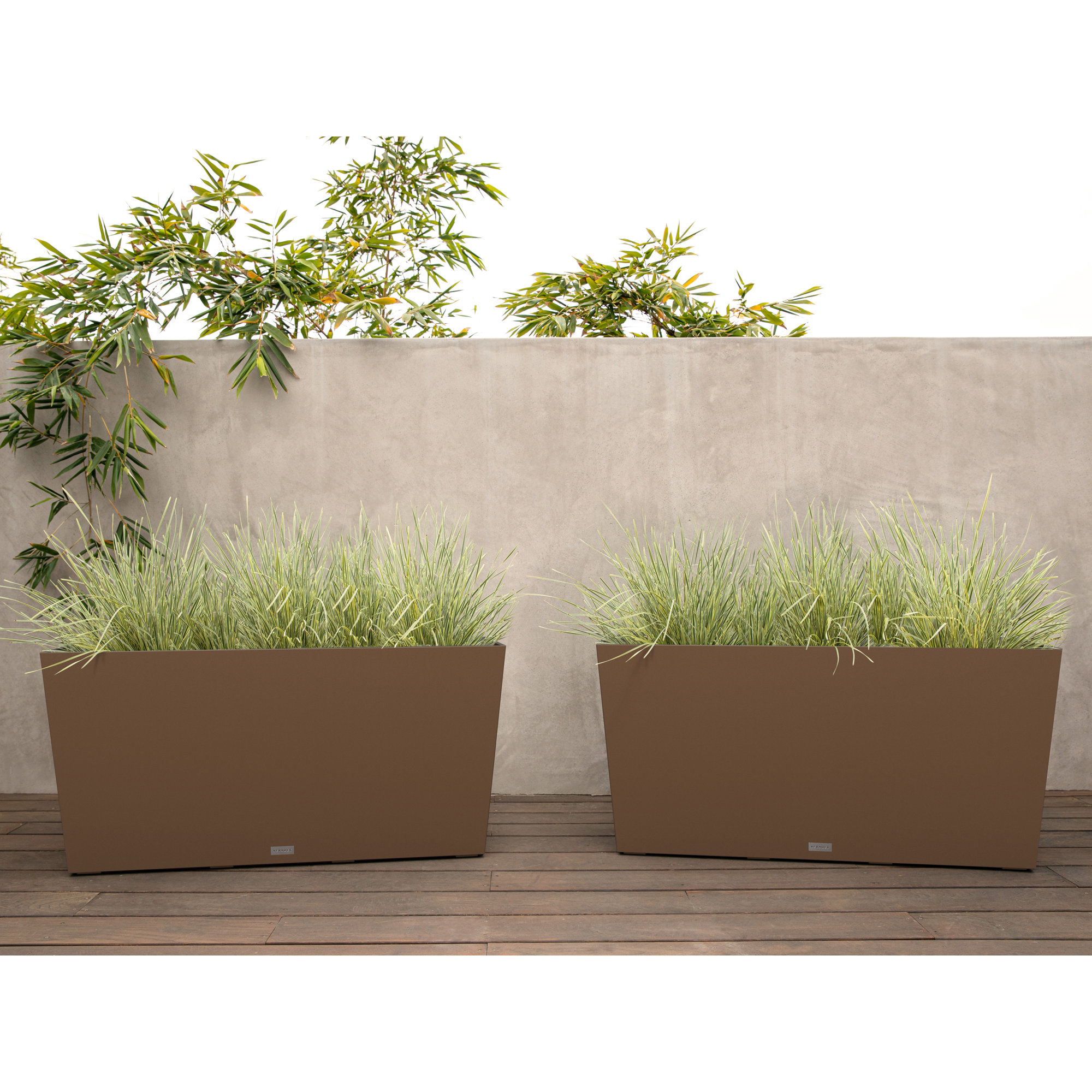 Pure Series Midori Planter, Espresso, 19.75" H x 39.5" W x 12.5" D, 2