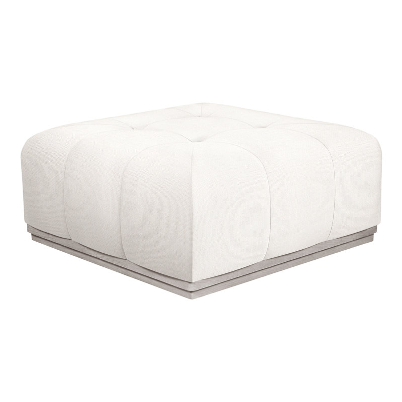 Denison By Thom Filicia Square Ottoman, Kramer Lace, Dove Gray