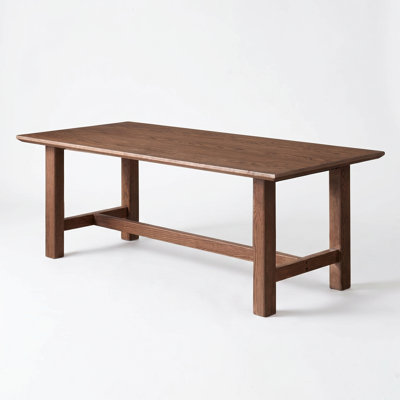 Elegant Long Dining Table Solid Wood North American Red Oak Mid-Century Modern Style