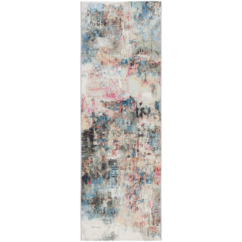 Barbados 500 Performance Abstract Indoor/Outdoor Area Rug, Runner 2'8" x 8'