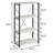Antique White And Black 3-Shelf Bookcase
