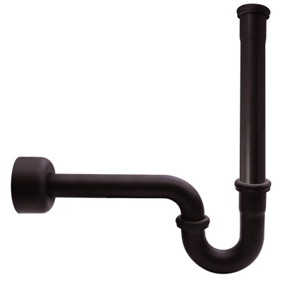 Siphon en P 1-1 / 4 po en laiton avec tube d'extension à joint coulissant de 12 po