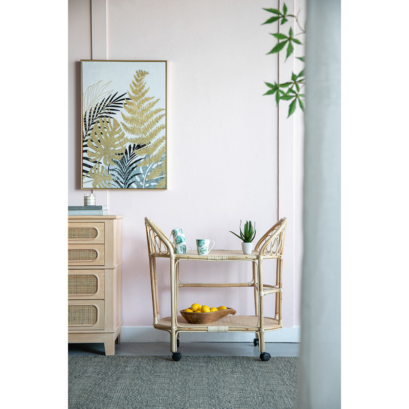 36x21x34" Rattan Trolly