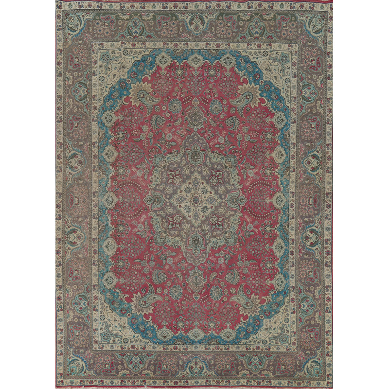 Tapis traditionnel rétro en laine 10 x 13