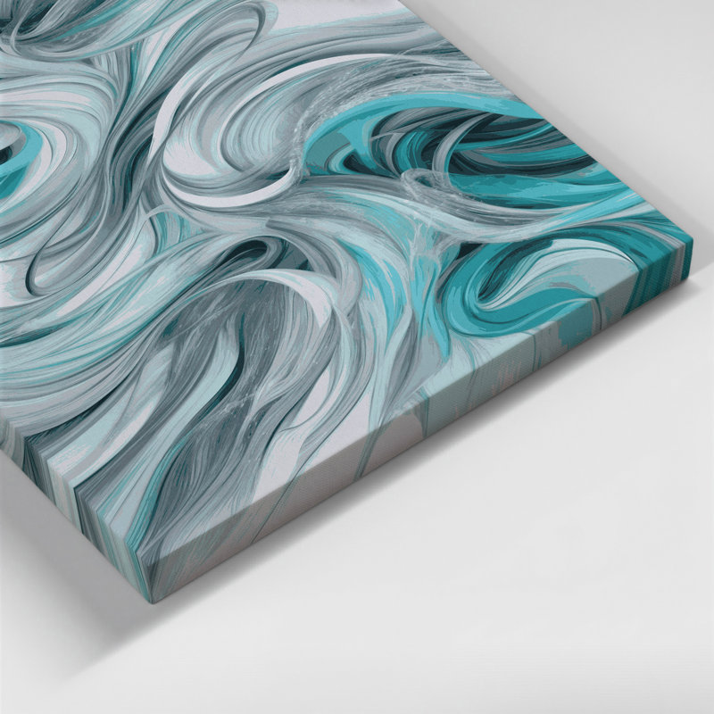 Art numérique sur toile 43, "Abstraction numérique", H 11 po x l 14 po