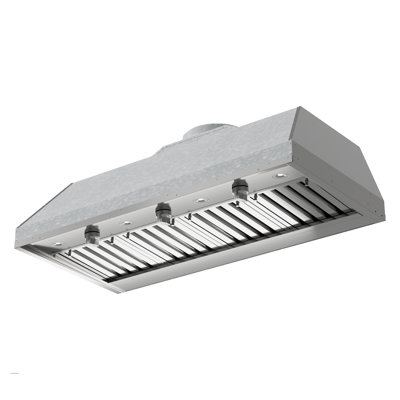 Outdoor Custom Insert for a 48" Wide Custom Grill Hood, 1200 CFM, LED Lights, Pro Baffle Filters