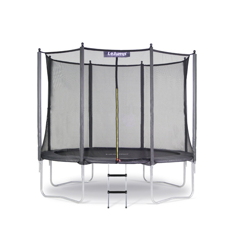 LeJump Round Backyard Trampoline with Safety Enclosure