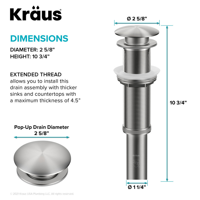 Drain de lavabo de salle de bain KRAUS