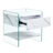 Simple and Elegant Bedside Table with Drawers, Featuring MDF Sticker Board and Transparent Tempered Glass, Ideal for Storage and Various Scenarios.