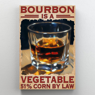 Bourbon Is A Légume - 1 pièce rectangulaire Bourbon Is a Légume sur toile