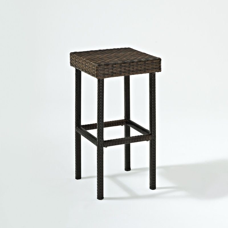 Tabouret de comptoir Vaishal, 29", Brun, Noir