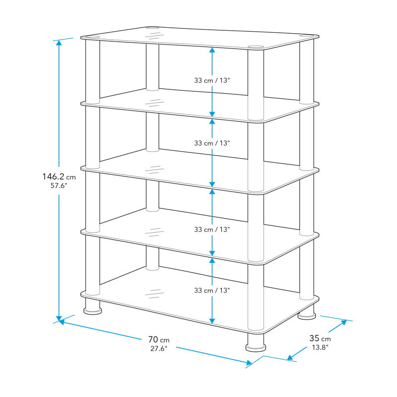 Mcinturff 70cm W Stainless Steel Shelving Unit