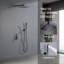 Ensemble de robinet de douche mural avec pomme de douche à effet pluie 10 "et robinet de douche à main