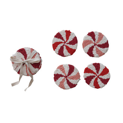 Artisan Striped Cotton Tufted Coasters