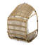 Fauteuil suspendu confortable avec coussin d'eau, conception de panier, structure en métal, assise de 20,50 po x 25,50 po, chaîne en fer de 12 po
