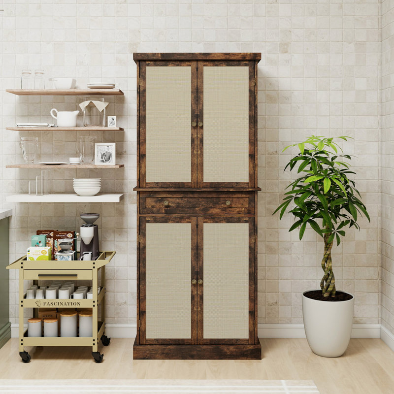 Armoire de rangement 4 portes avec 1 tiroir pour le salon