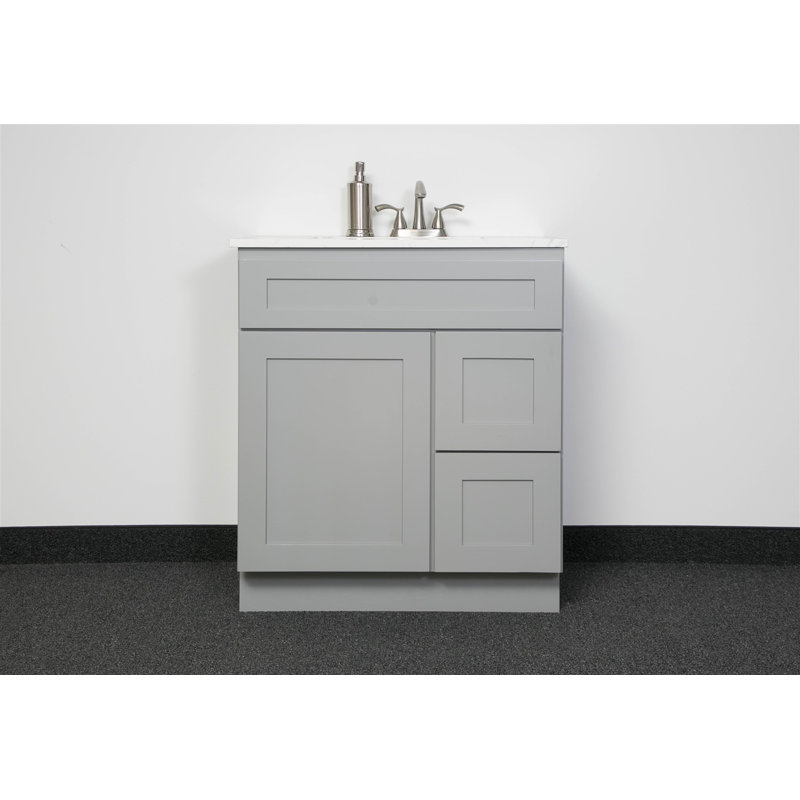 30'' Bathroom Vanity Base Only, Gray