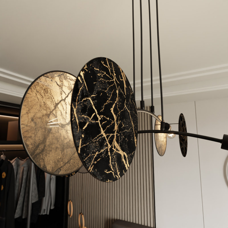 Baggio 4 - Light Pendant, Black/Gold