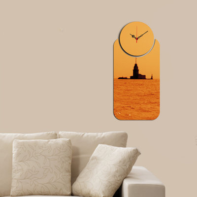 Ensemble de 2 horloges murales décoratives Chic, design moderne, 26,8 x 12,6 pouces | Fabrication 100% bois aggloméré, épaisseur: 0,1 pouce | Parfait pour le salon, le bureau ou la chambre à coucher, les garde-temps élégants et fonctionnels