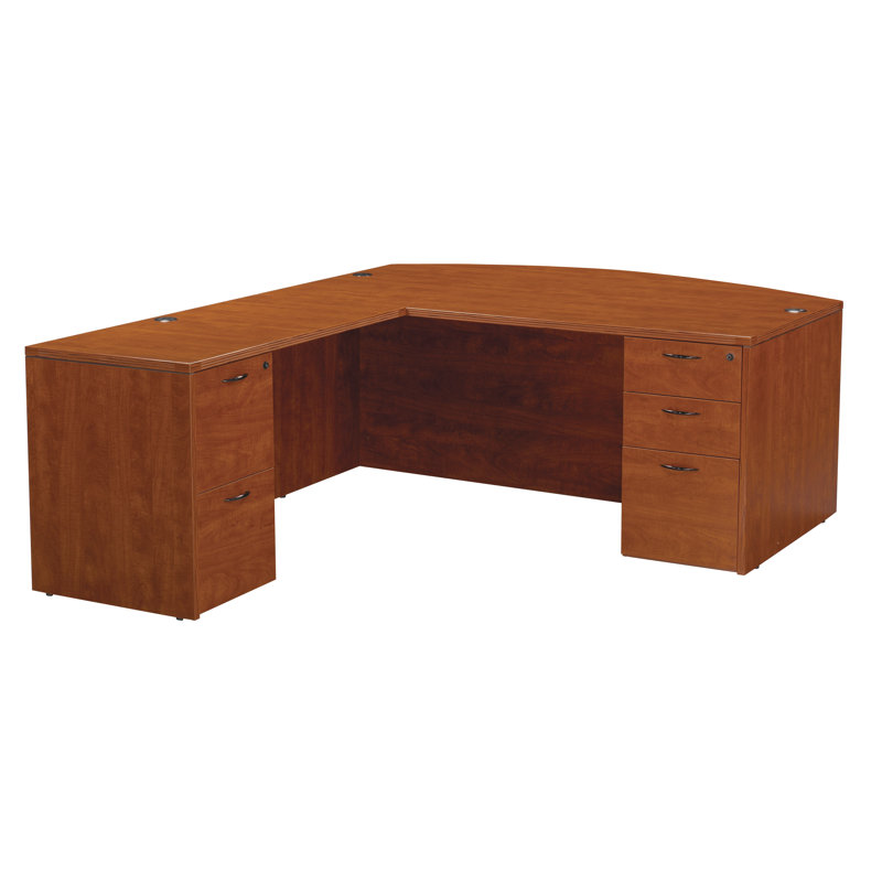 Blairview L-Shaped Executive Desk, Mahogany