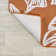 Delmoe High-Low Two-Tone Monstera Leaf Orange/Ivory Indoor/Outdoor Rug