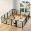 Pet Pen with 2 Doors & Automatic Locks-1831667589