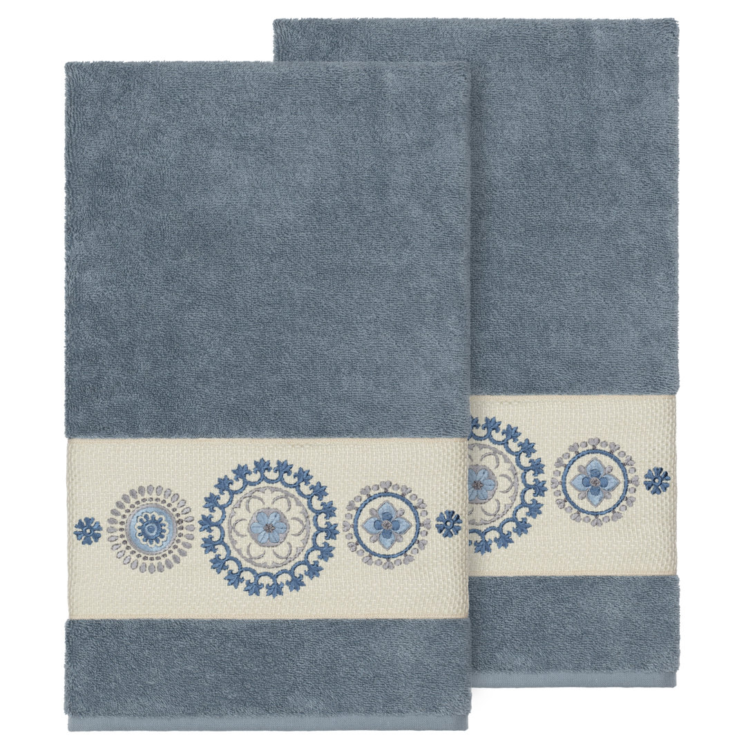 Isabelle Turkish Cotton Midweight Bath Towel (Set of 2) Linum Home Textiles 