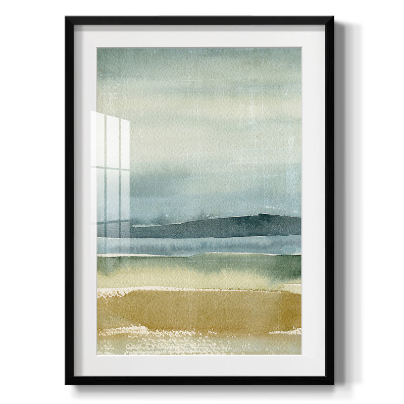 Perspectives ocre I - impression encadrée, H 25,5 po x l 17,5 po, Noir