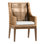 Fauteuil tissé péninsule clair Raphia / bois de santal