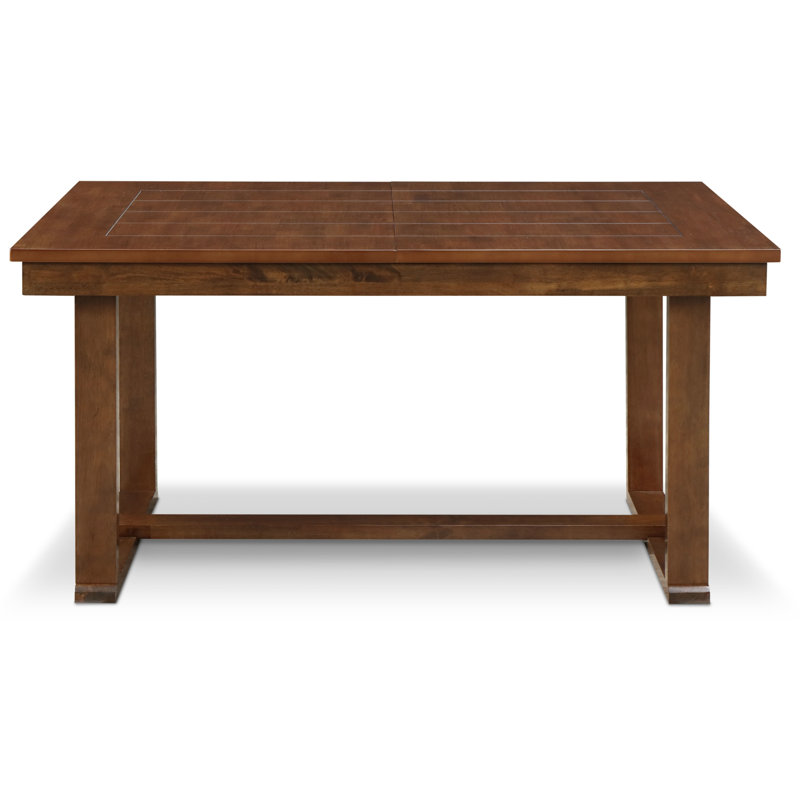 Wesley Dark Brown Extendable Wood Dining Table