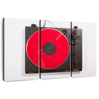 Tourne-disque rouge vif Abarca