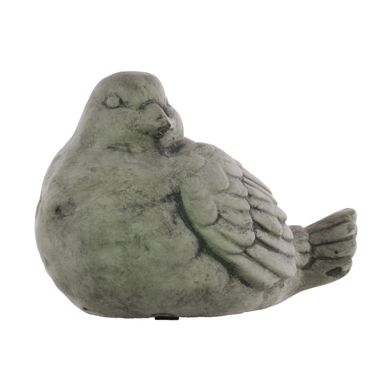 Figurine oiseau assis en ciment Chilmark