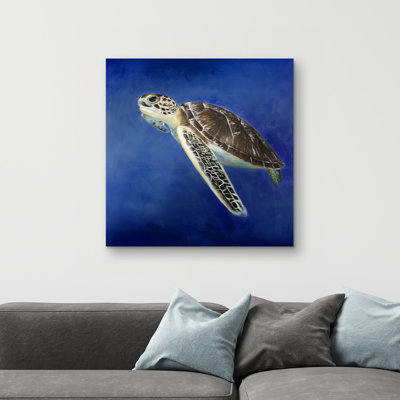 Beautiful sea turtle - 32"x32" art on canvas