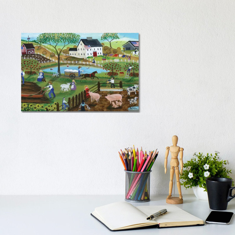 Old Tyme Americana Country Farmyard, H 8 po x l 12 po x P 0,75 po