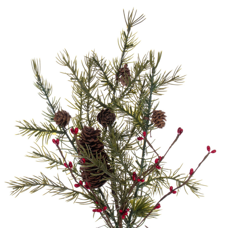 Couronne à feuilles en polyester 22 po