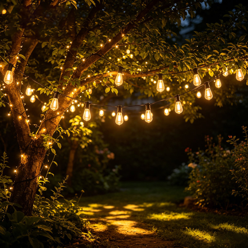 Remote Controlled Dimmable 2500K Warm White Shatterproof LED Edison Outdoor String Lights