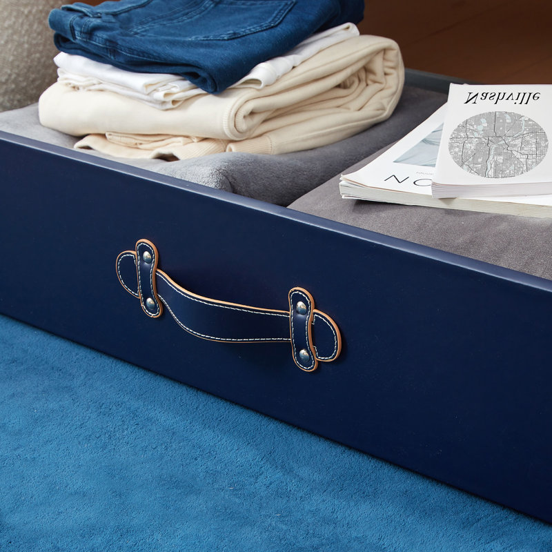 Texture Brand - Rolling Under Bed Storage Drawer, Midnight Navy