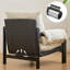 Fauteuil d'appoint réglable en bois massif