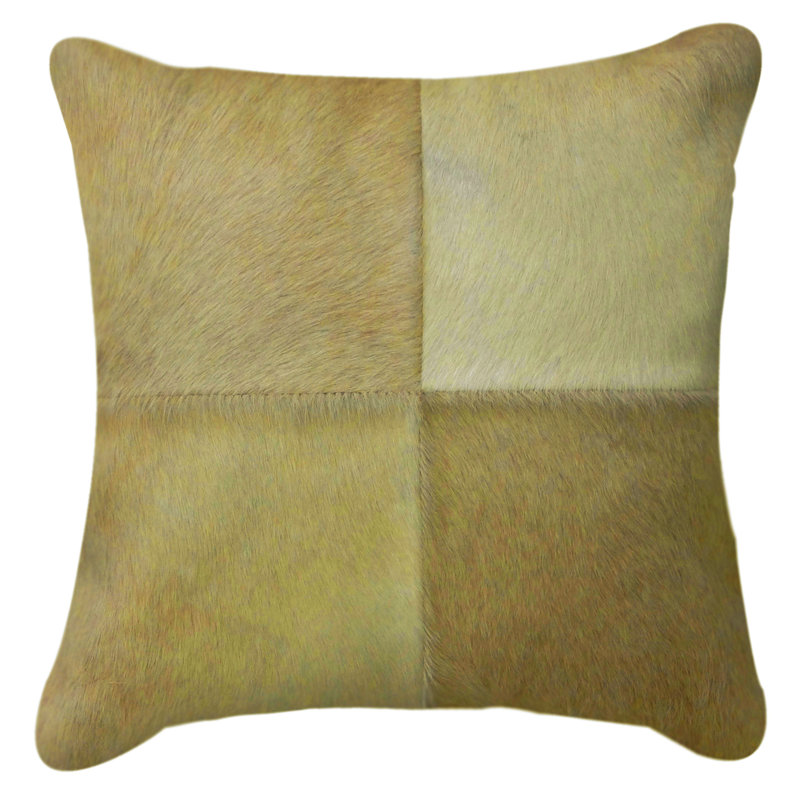 Coussin 18 "en peau de vache, Natual