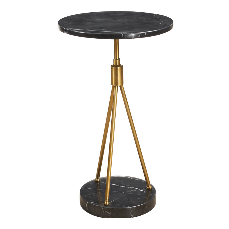 Tenafly Black Marble Accent Table