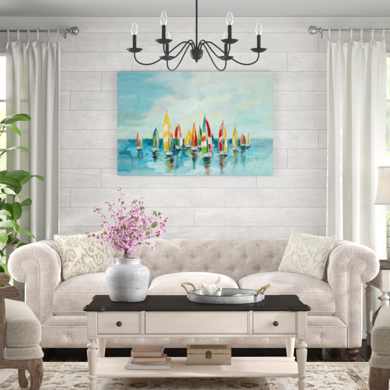 Regatta by Silvia Vassileva - Painting, 81cm H x 122cm W, Wrapped Canvas