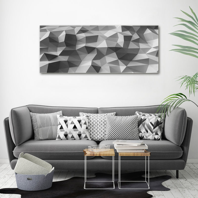 Abstraction Triangles - No Frame Print on Canvas