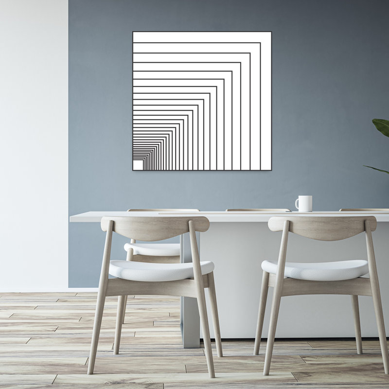 Art contemporain, art géométrique moderne, H 32 po x l 32 po