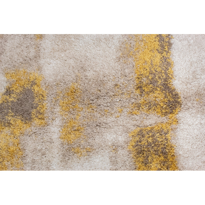 Alban Performance Abstract Indoor Rug, Round 5'
