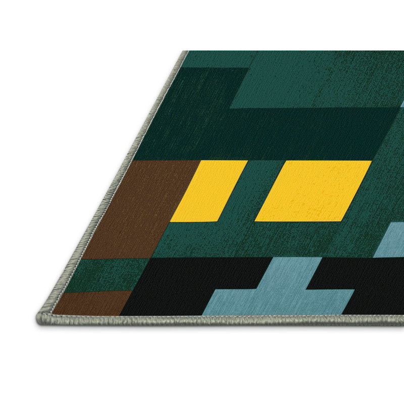 Stitched Lands Rug, Square 3'
