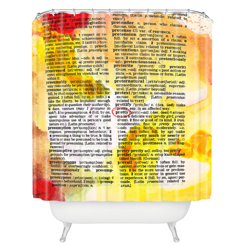 Rideau de douche simple dictionary "pretty dictionary"