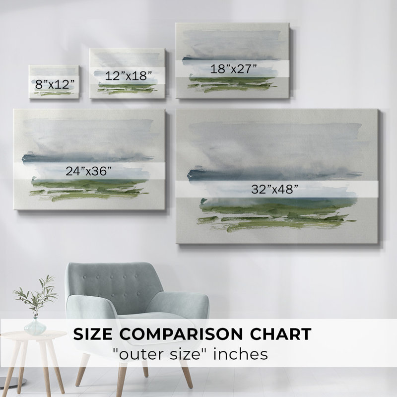 Coastline Splash III-Gallery Wrapped Canvas, 12" H x 18" W