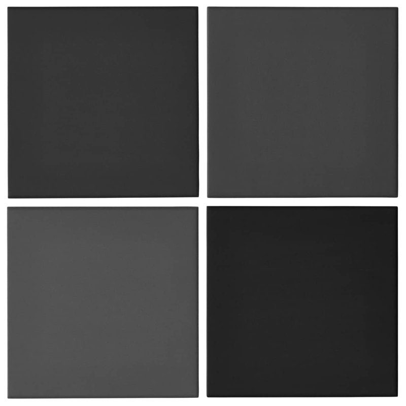 Born 5X5 Matte Porcelain Tile, Charcoal Gray