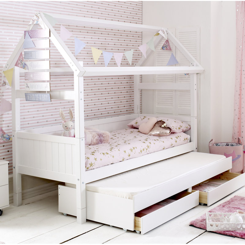 Booth European Single (90 x 200cm) House Beds with Trundle
