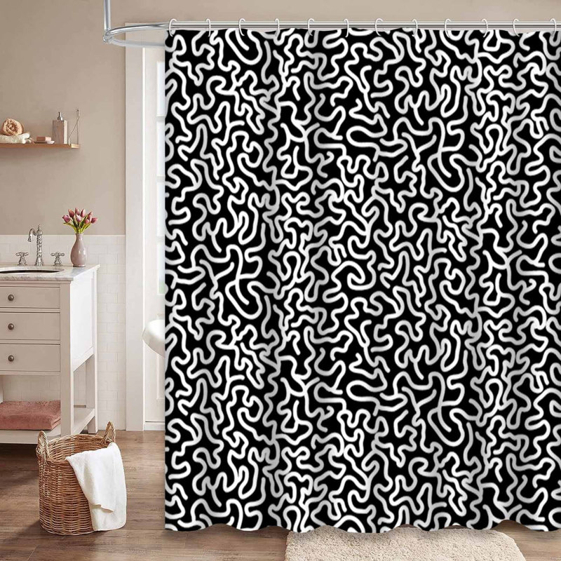 Rideau de douche Coral Brain, L 72 po x l 78 po
